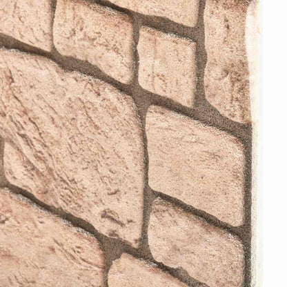 3D-Wandpaneele 10 Stk. Beige Backstein-Optik EPS