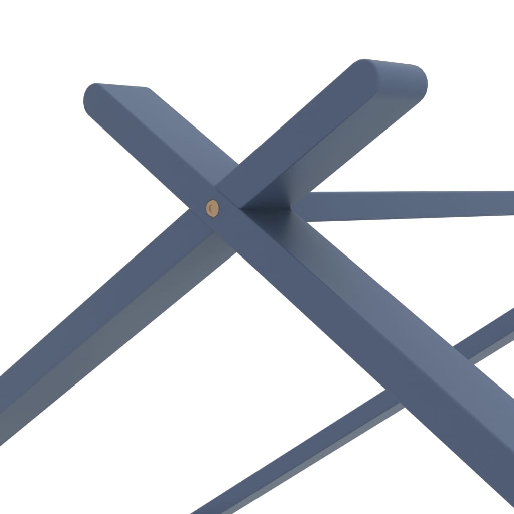 Kinder-Bettgestell Grau Massivholz Kiefer 90x200 cm