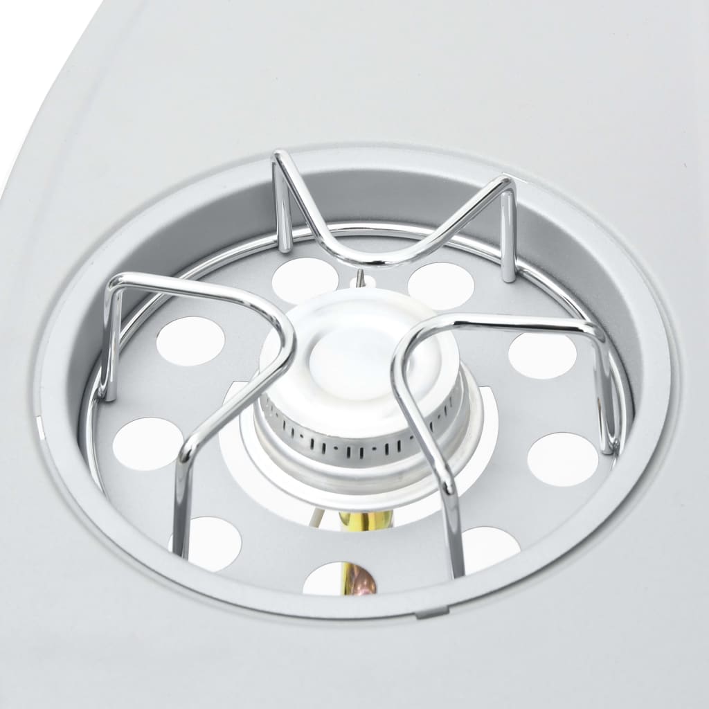 Gasgrill 4+1 Flammen Silbern Edelstahl