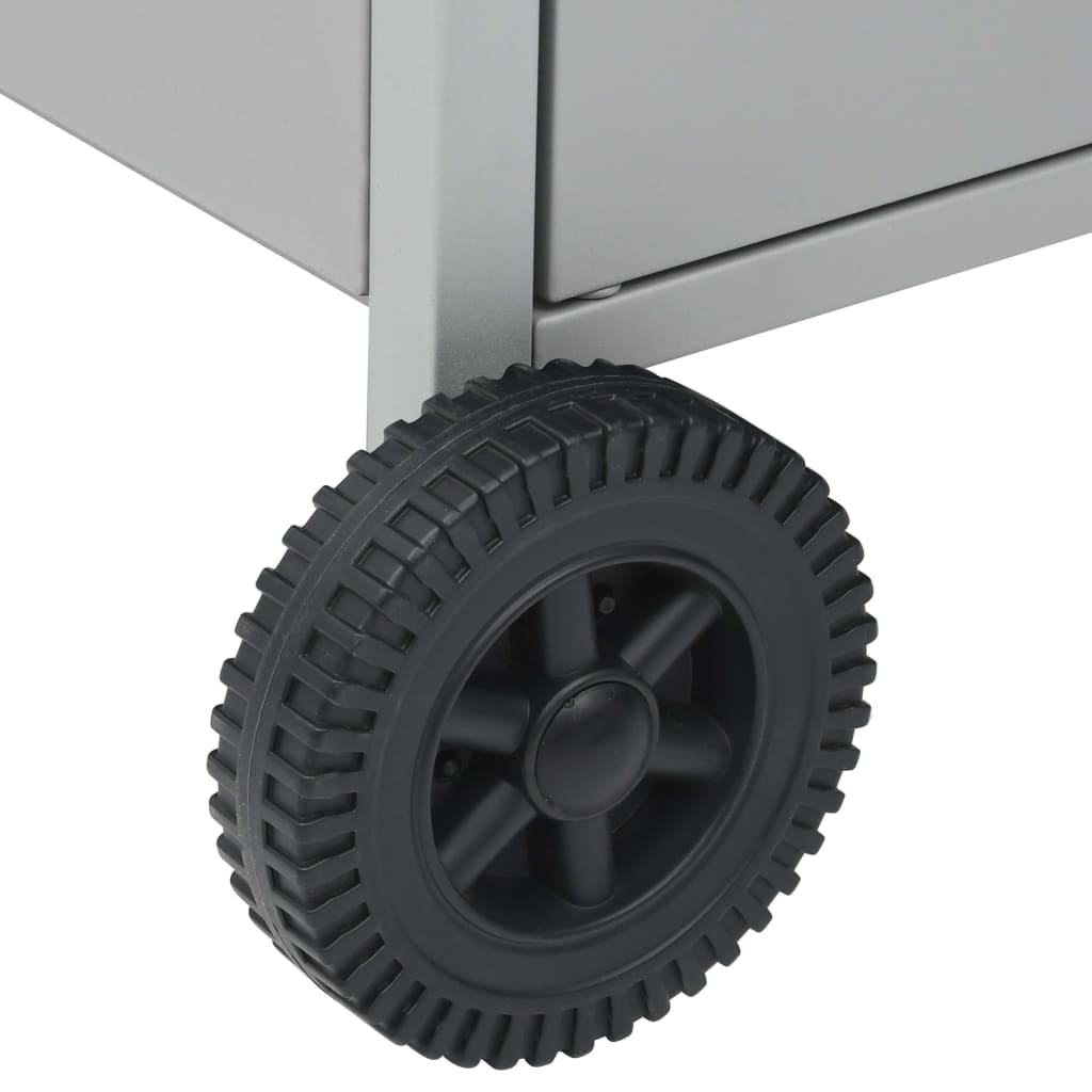 Gasgrill 4+1 Flammen Silbern Edelstahl