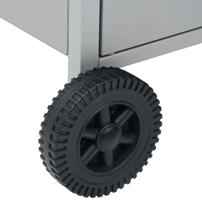 Gasgrill 4+1 Flammen Silbern Edelstahl