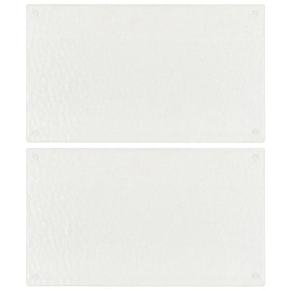 Schneidebretter 2 Stk. Transparent Blasenmuster Hartglas