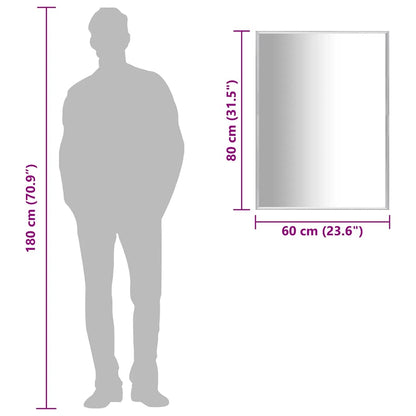 Spiegel Silbern 80x60 cm