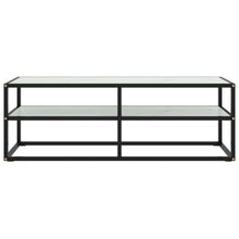 TV-Schrank Schwarz mit Hartglas Marmor-Optik 120x40x40 cm