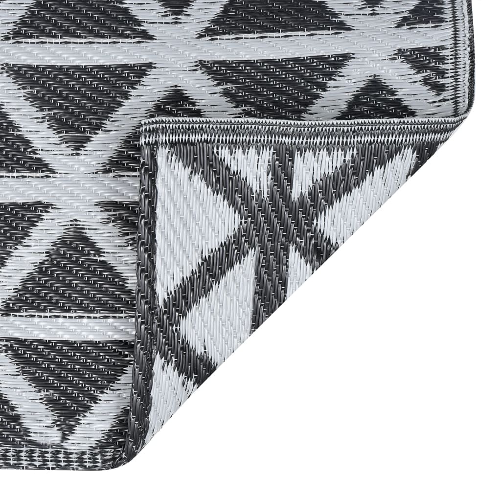 Outdoor-Teppich ARAKIL Schwarz 190x290 cm PP
