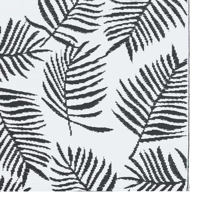Outdoor-Teppich ARAKIL Weiß und Schwarz 80x150 cm PP