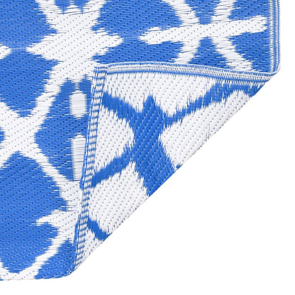 Outdoor-Teppich ARAKIL Weiß und Blau 160x230 cm PP