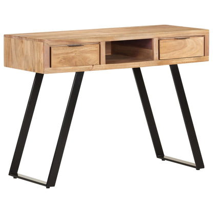 Schreibtisch 107x45x79 cm Massivholz Akazie Lebendige Kanten