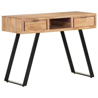 Schreibtisch 107x45x79 cm Massivholz Akazie Lebendige Kanten