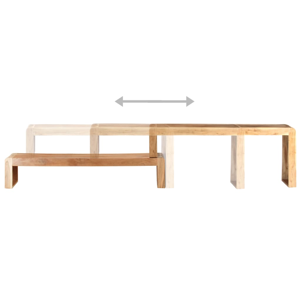 2-tlg. TV-Schrank Massivholz Akazie