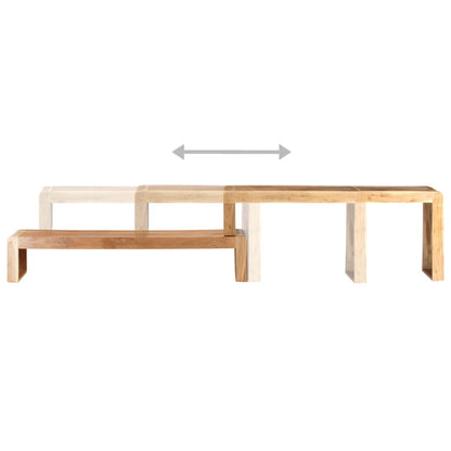 2-tlg. TV-Schrank Massivholz Akazie