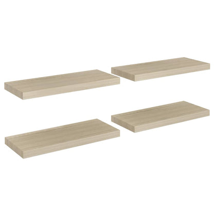 Schwebende Wandregale 4 Stk. Eichefarben 60x23,5x3,8cm MDF