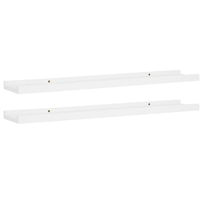 Bilderleisten 2 Stk. Weiß 80x9x3 cm MDF