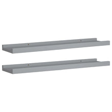 Bilderleisten 2 Stk. Grau 60x9x3 cm MDF