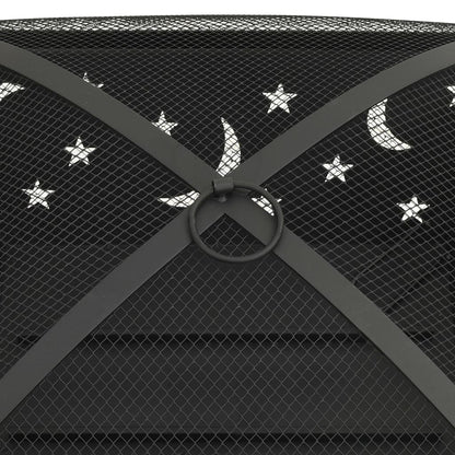 Feuerkorb mit Schürhaken 62 cm XXL Stahl