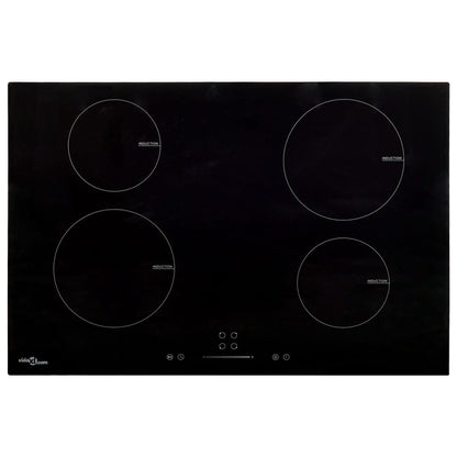 Induktionskochfeld mit 4 Platten Touch Control Glas 77cm 7000 W