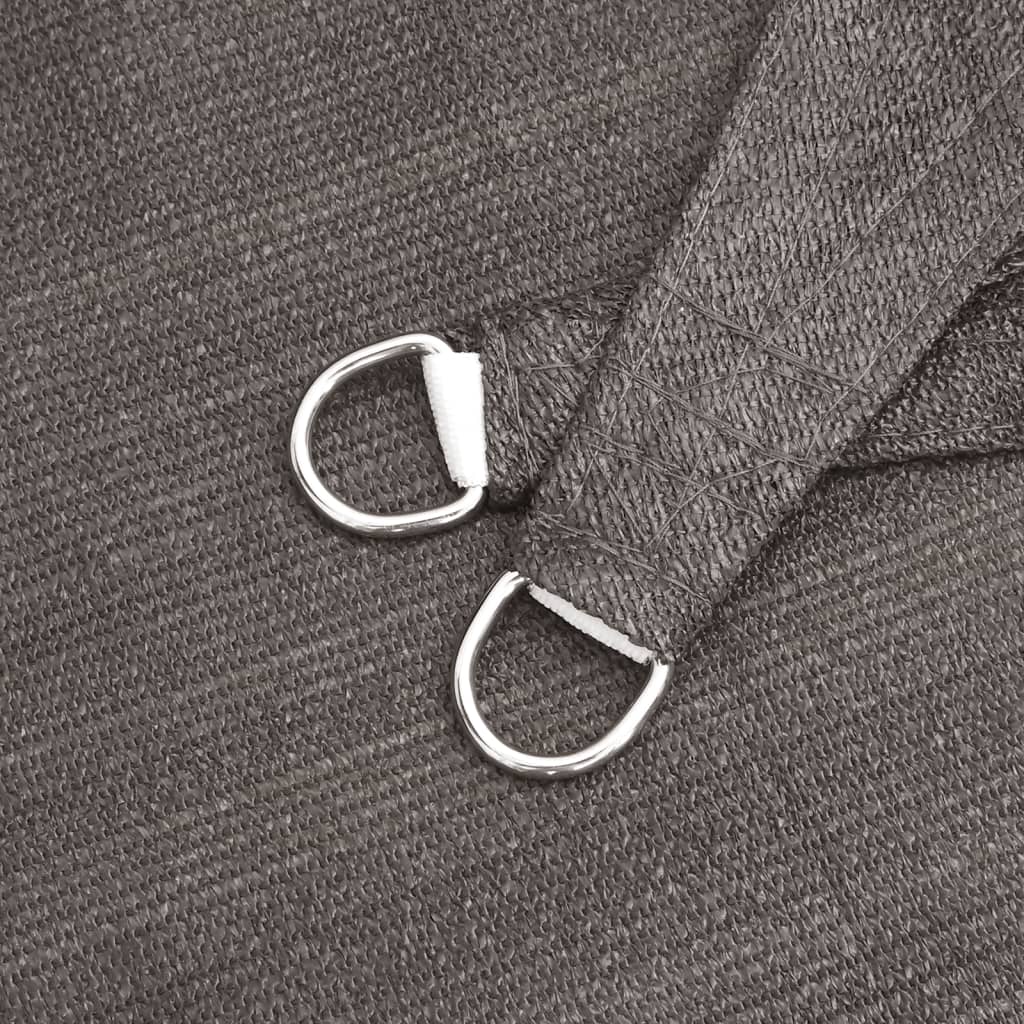 Sonnensegel 160 g/m² Anthrazit 2x5 m HDPE