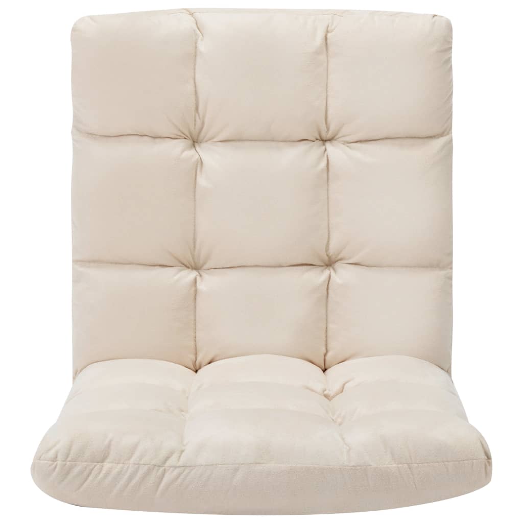 Bodenstuhl Faltbar Creme Mikrofaser