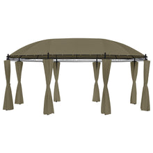 Pavillon mit Vorhängen 520x349x255 cm Taupe 180 g/m²