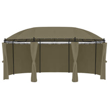 Pavillon mit Vorhängen 520x349x255 cm Taupe 180 g/m²