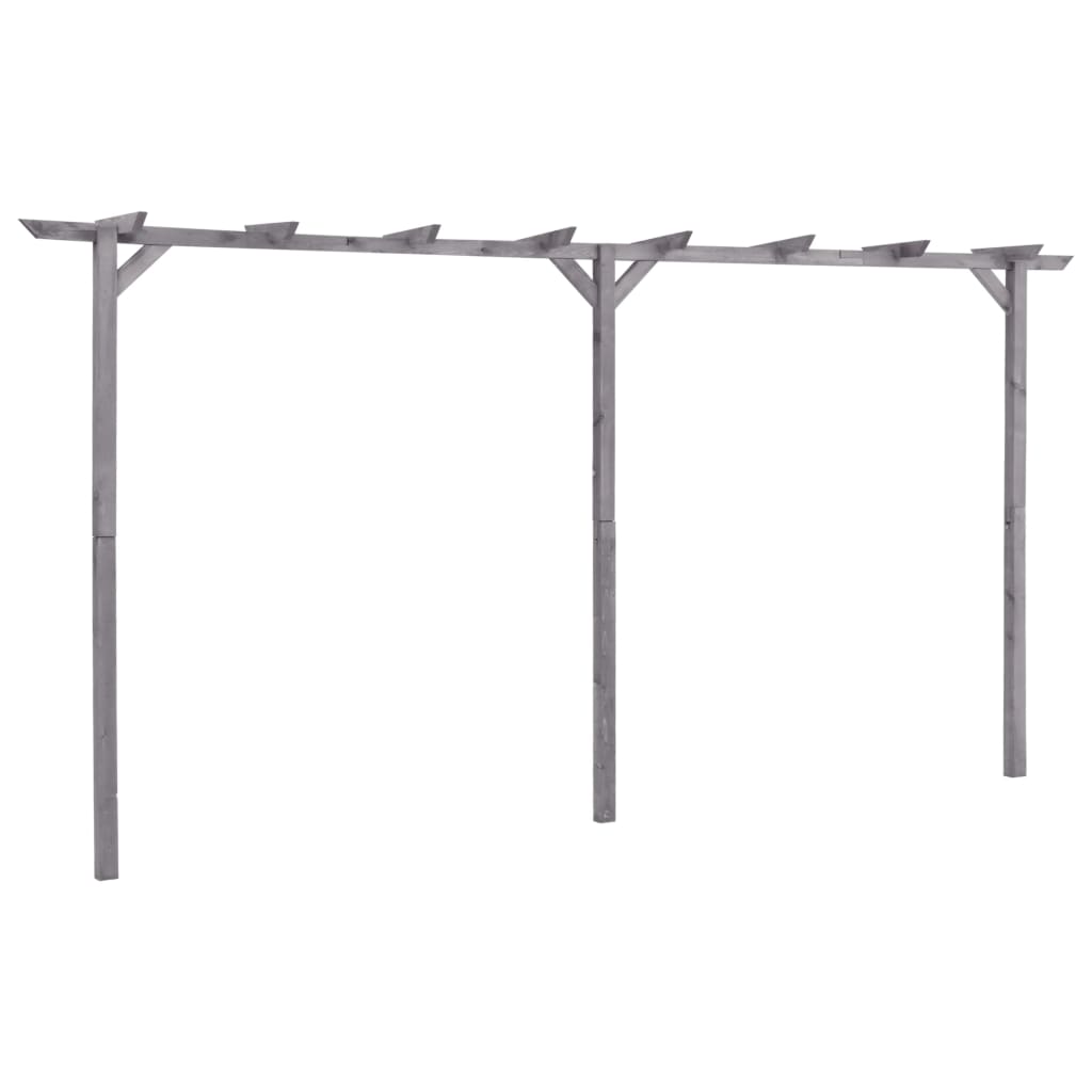 Garten-Pergola Grau 400x40x205 cm Imprägniertes Kiefernholz
