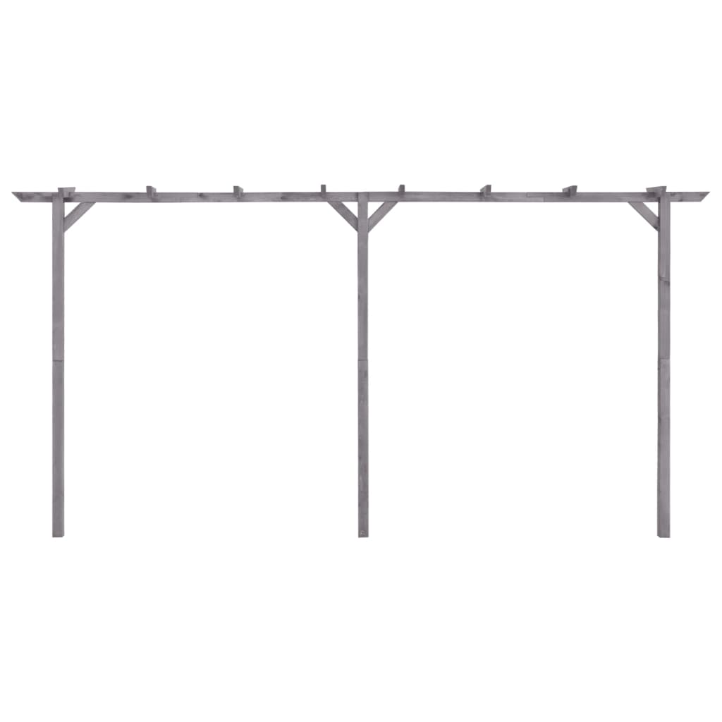 Garten-Pergola Grau 400x40x205 cm Imprägniertes Kiefernholz