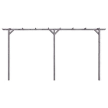 Garten-Pergola Grau 400x40x205 cm Imprägniertes Kiefernholz