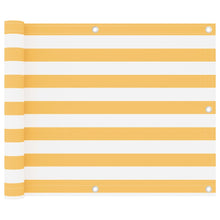 Balkon-Sichtschutz Oxford-Gewebe Weiß Und Gelb 75 x 600 cm