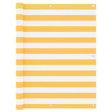 Balkon-Sichtschutz Weiß und Gelb 120x300 cm Oxford-Gewebe