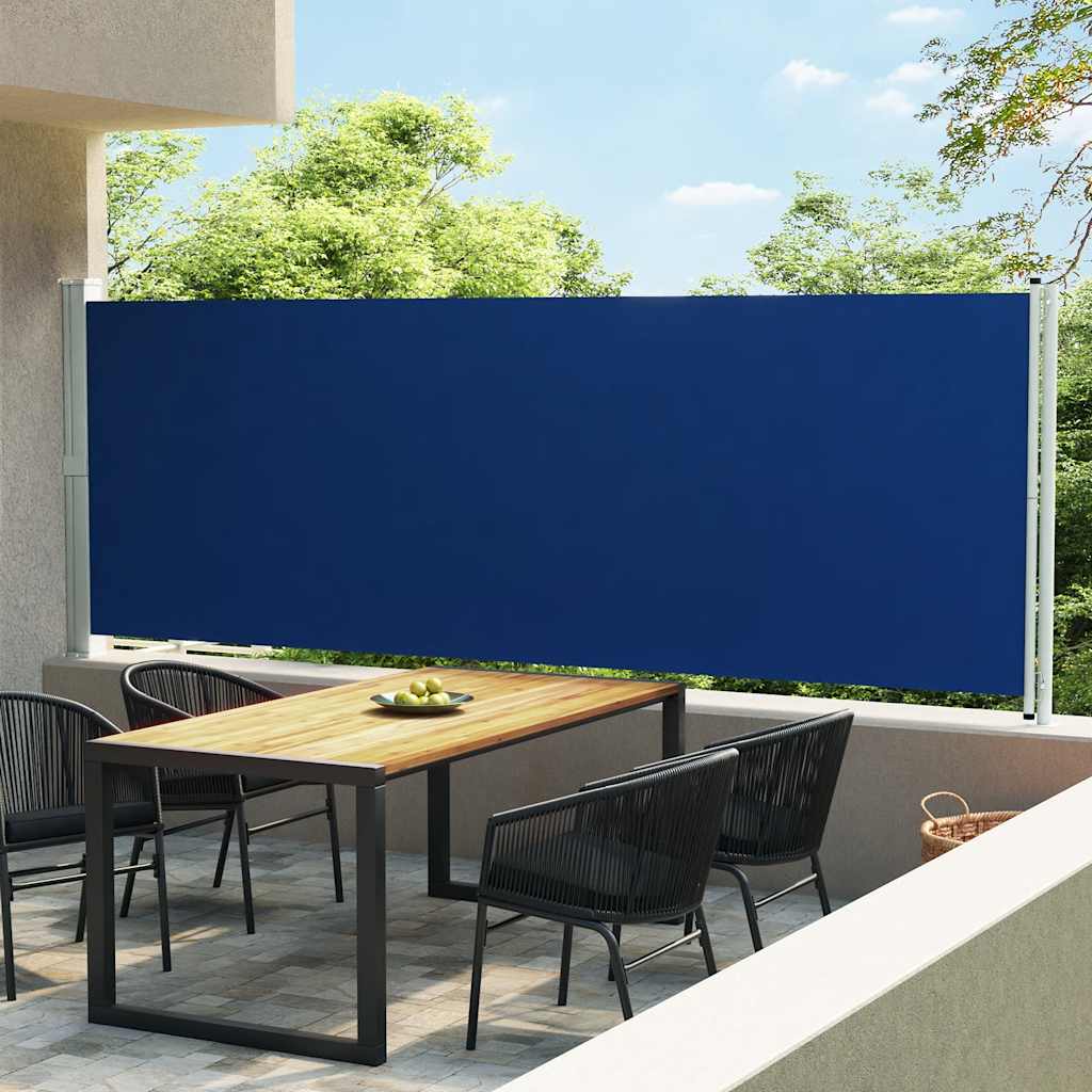 Seitenmarkise Ausziehbar 600x160 cm Blau