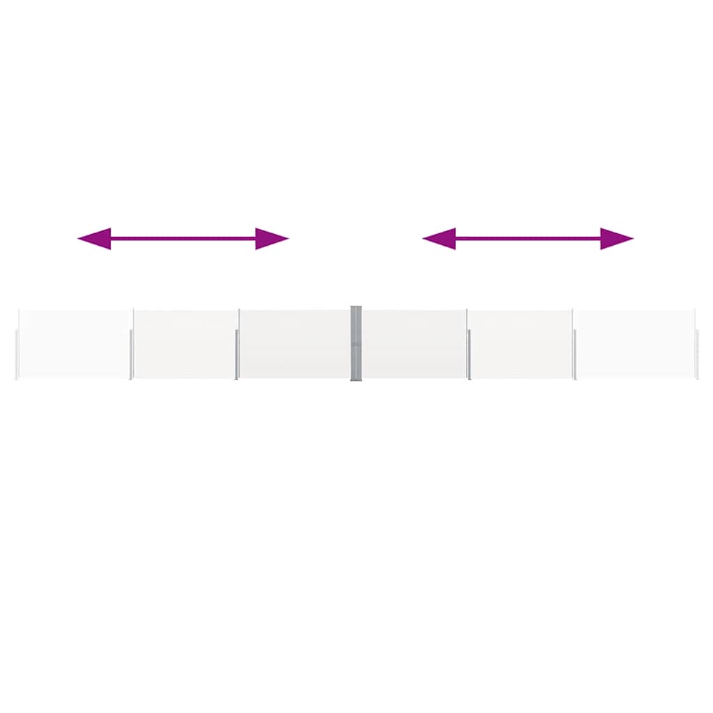 Ausziehbare Seitenmarkise 140x1200 cm Creme