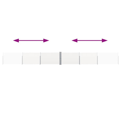 Ausziehbare Seitenmarkise 140x1200 cm Creme