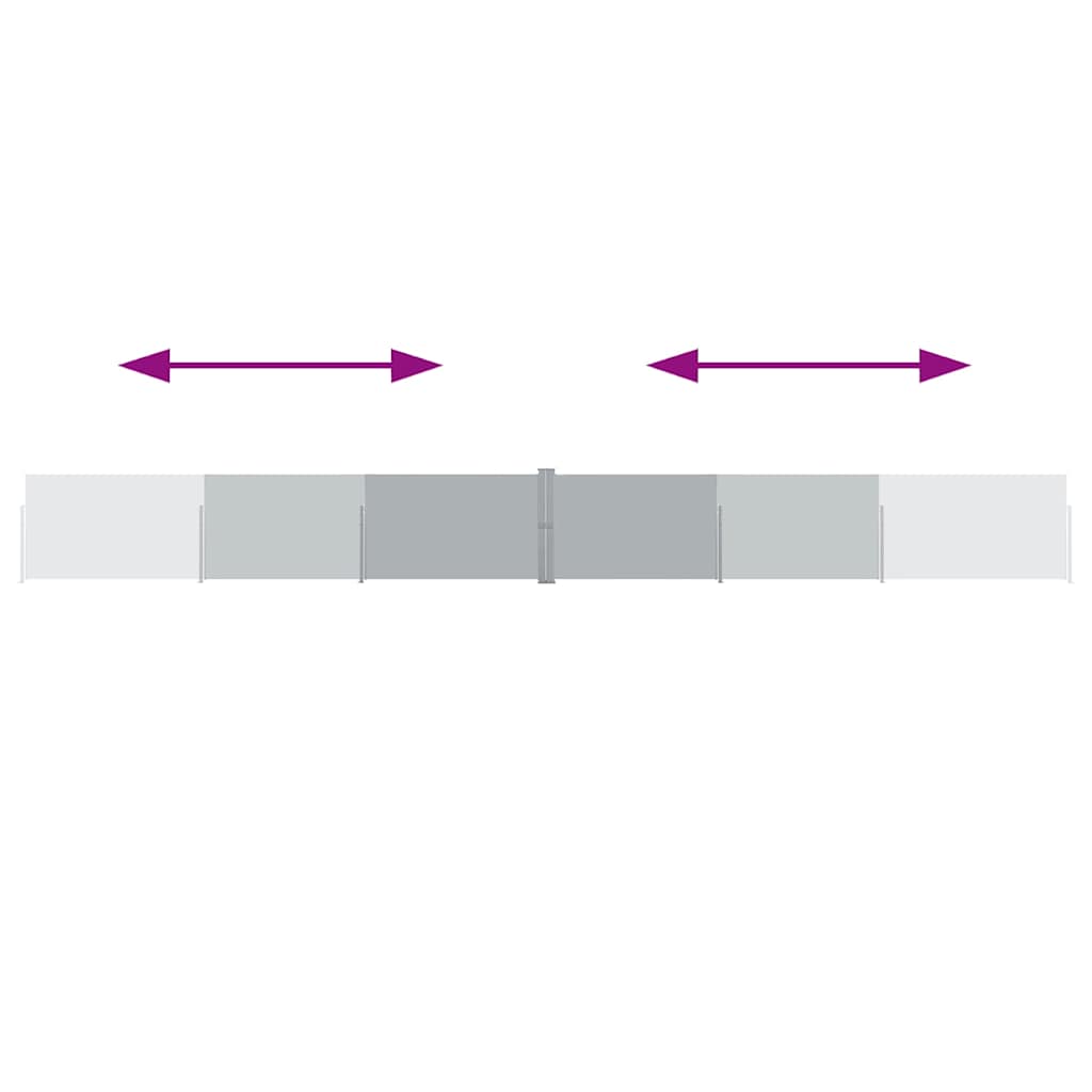 Ausziehbare Seitenmarkise 140x1200 cm Anthrazit