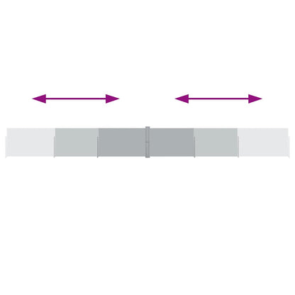 Ausziehbare Seitenmarkise 140x1200 cm Anthrazit