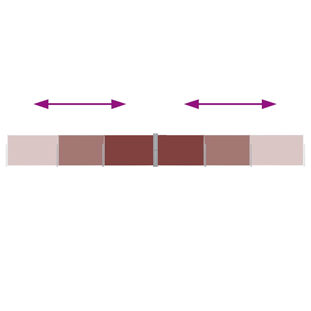 Ausziehbare Seitenmarkise 140x1200 cm Braun