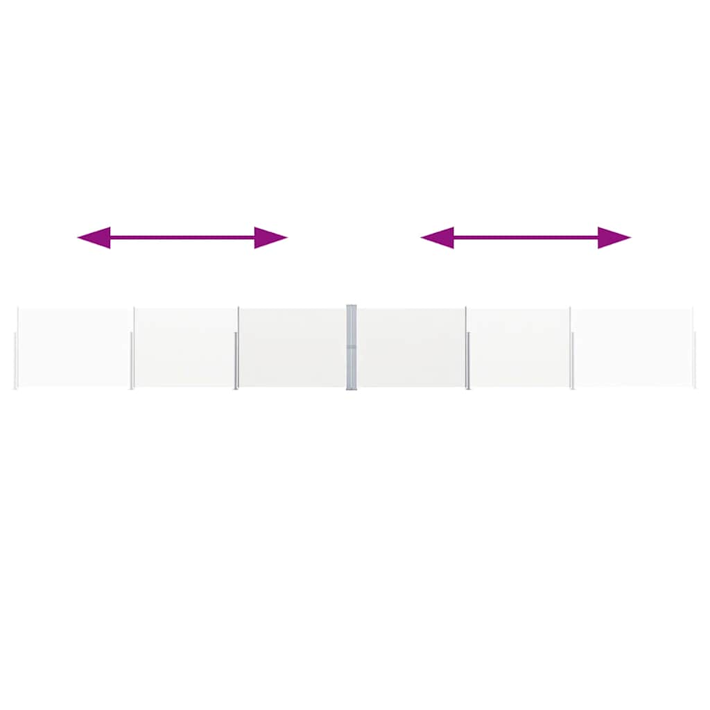 Ausziehbare Seitenmarkise 170x1200 cm Creme