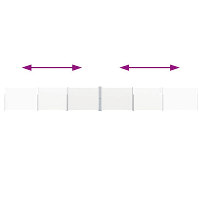 Ausziehbare Seitenmarkise 170x1200 cm Creme