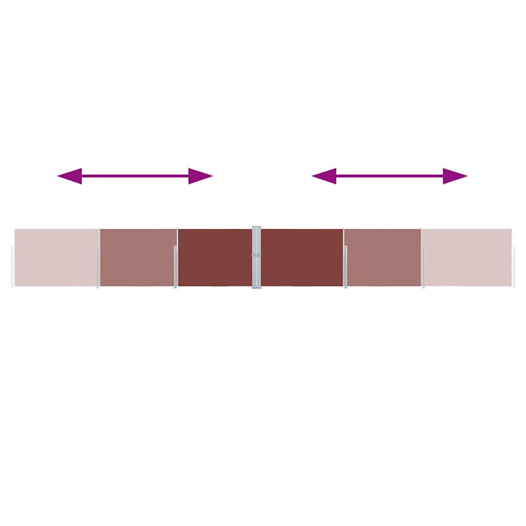 Ausziehbare Seitenmarkise 170x1200 cm Braun