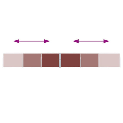 Ausziehbare Seitenmarkise 170x1200 cm Braun