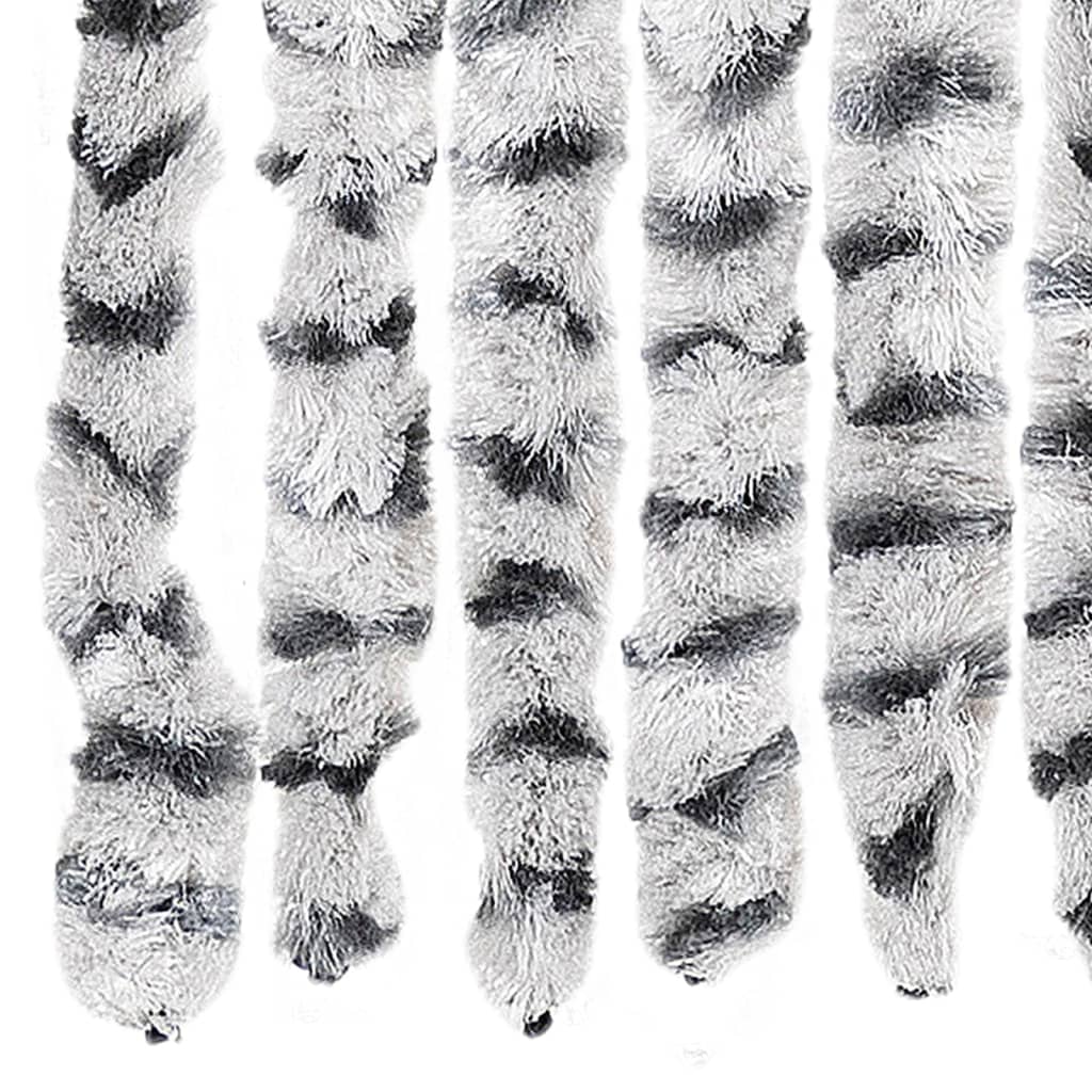 Insektenschutz-Vorhang Hell- und Dunkelgrau 56x185 cm Chenille