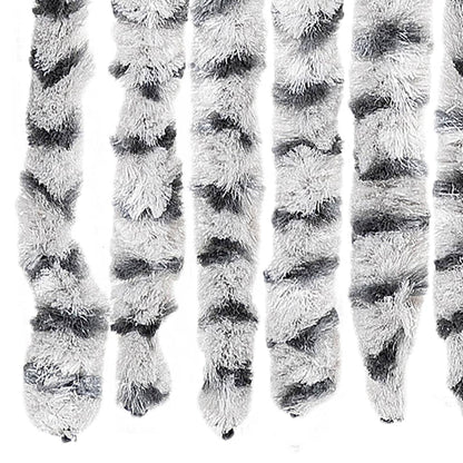 Insektenschutz-Vorhang Hell- und Dunkelgrau 56x185 cm Chenille