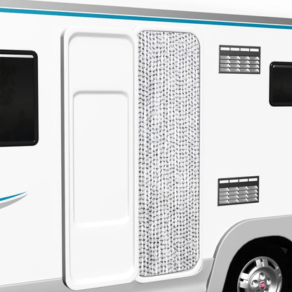 Insektenschutz-Vorhang Hell- und Dunkelgrau 56x185 cm Chenille