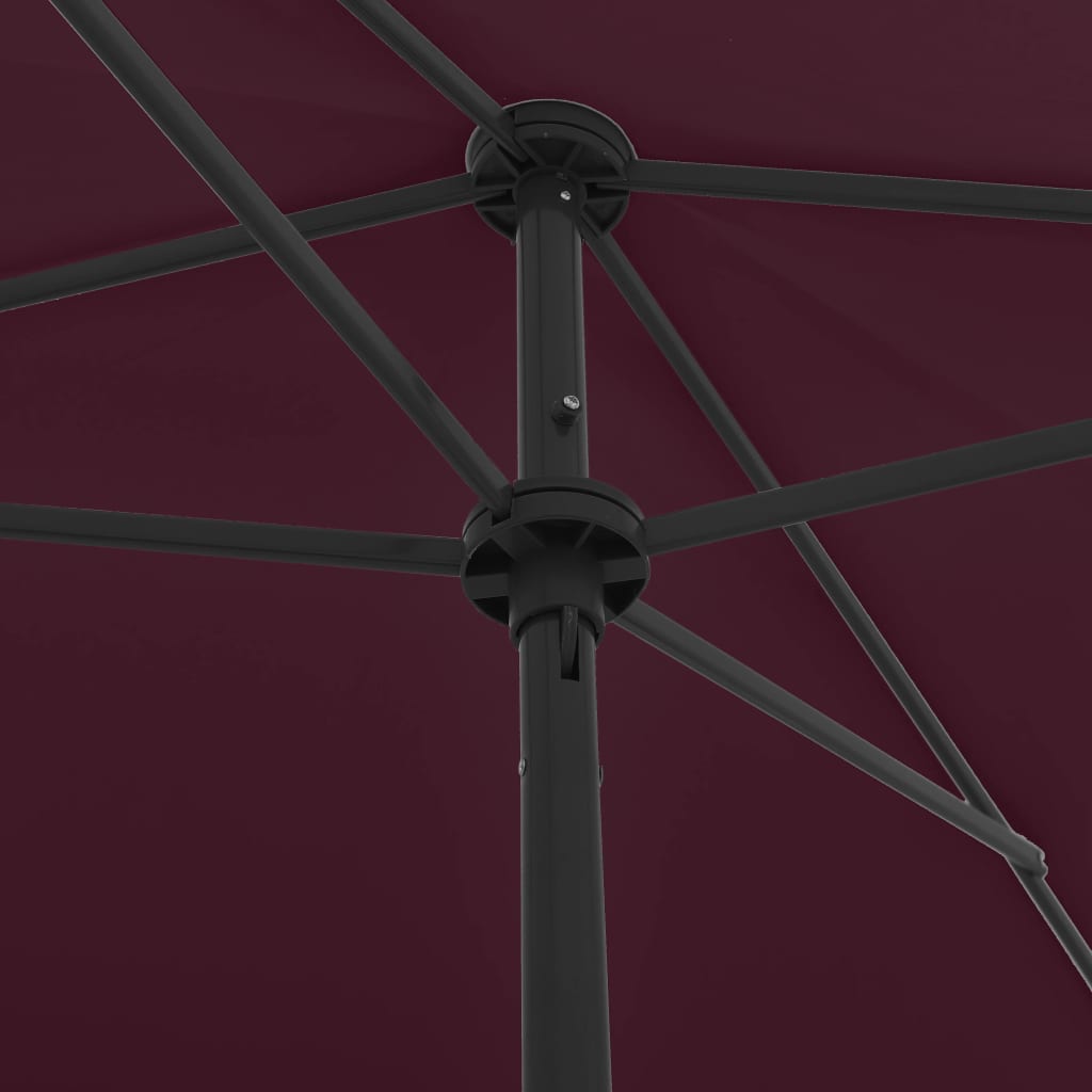 Strandschirm Bordeauxrot 200x125 cm