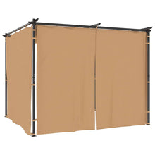 Pavillon mit Vorhängen 3x3 m Taupe Stahl