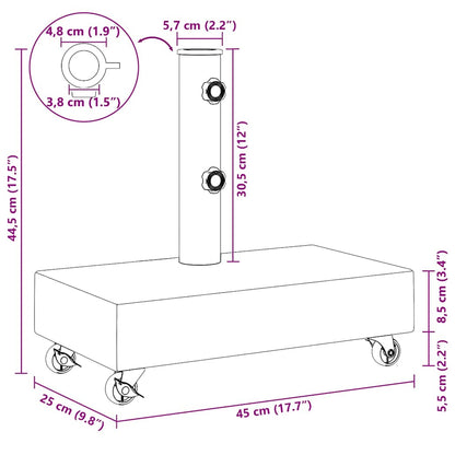 Schirmständer Schwarz 45x25x8 cm Granit