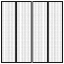Fliegengitter-Türvorhänge 2 Stk. Magnet Schwarz 220x100 cm