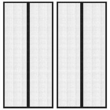 Fliegengitter-Türvorhänge 2 Stk. Magnet Schwarz 220x110 cm