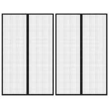 Fliegengitter-Türvorhänge 2 Stk. Magnet Schwarz 220x130 cm