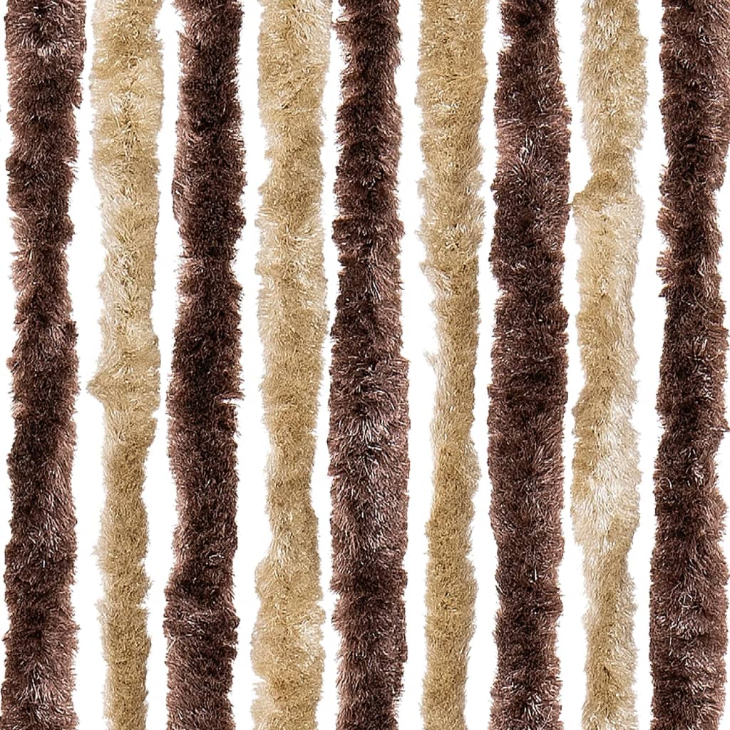 Insektenschutz-Vorhang Beige und Hellbraun 56x200 cm Chenille