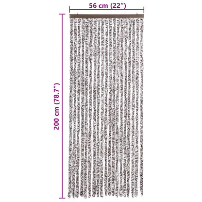 Insektenschutz-Vorhang Braun und Beige 56x200 cm Chenille